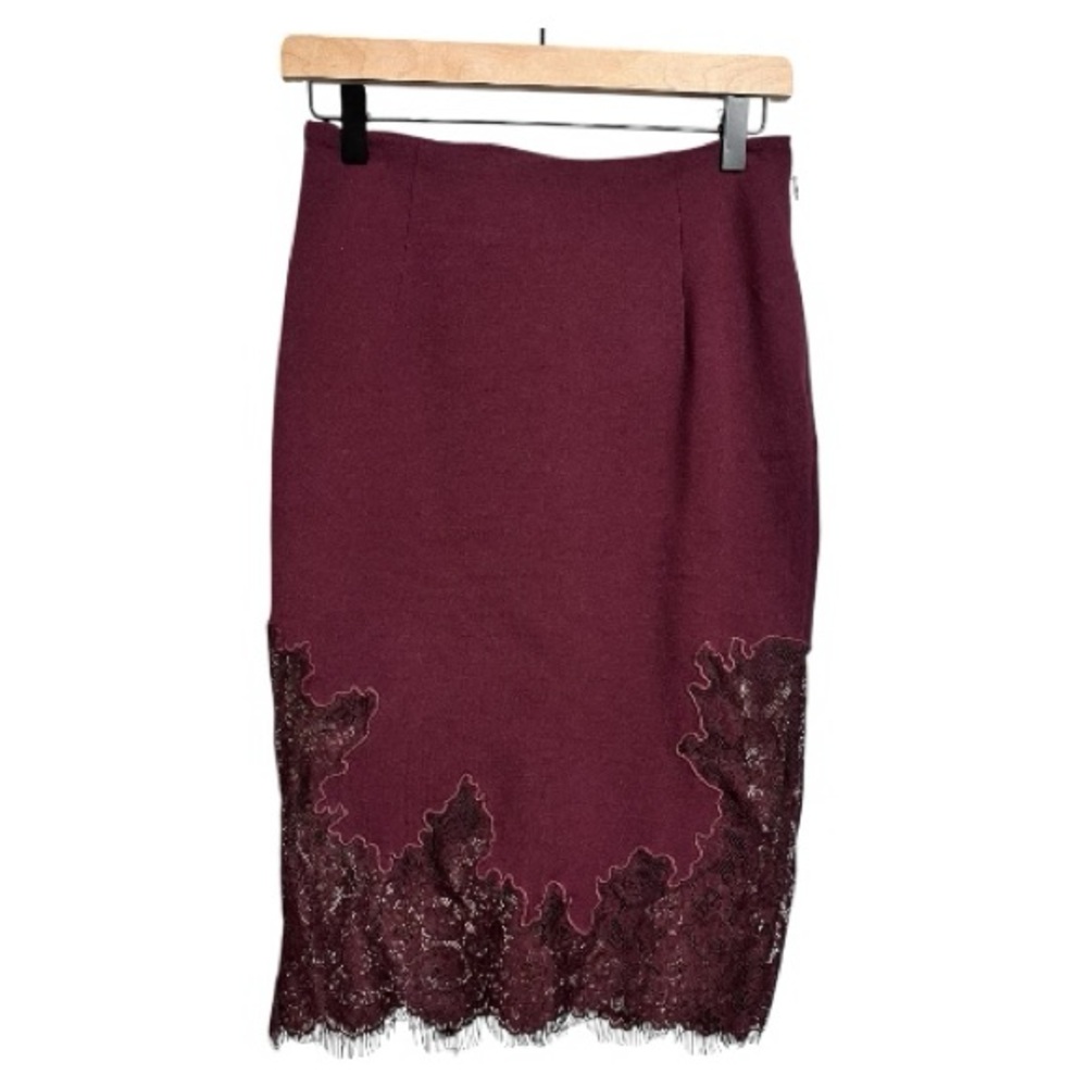 Body By Victoria Secret Burgundy Pencil Skirt Sz 0